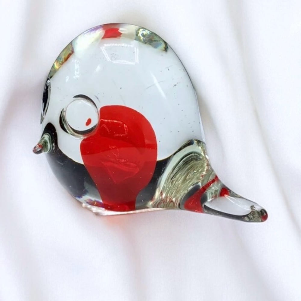 🌺Vintage Blown Glass Paperweight